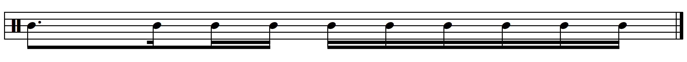 rhythmic dictation compound duple meter example 9